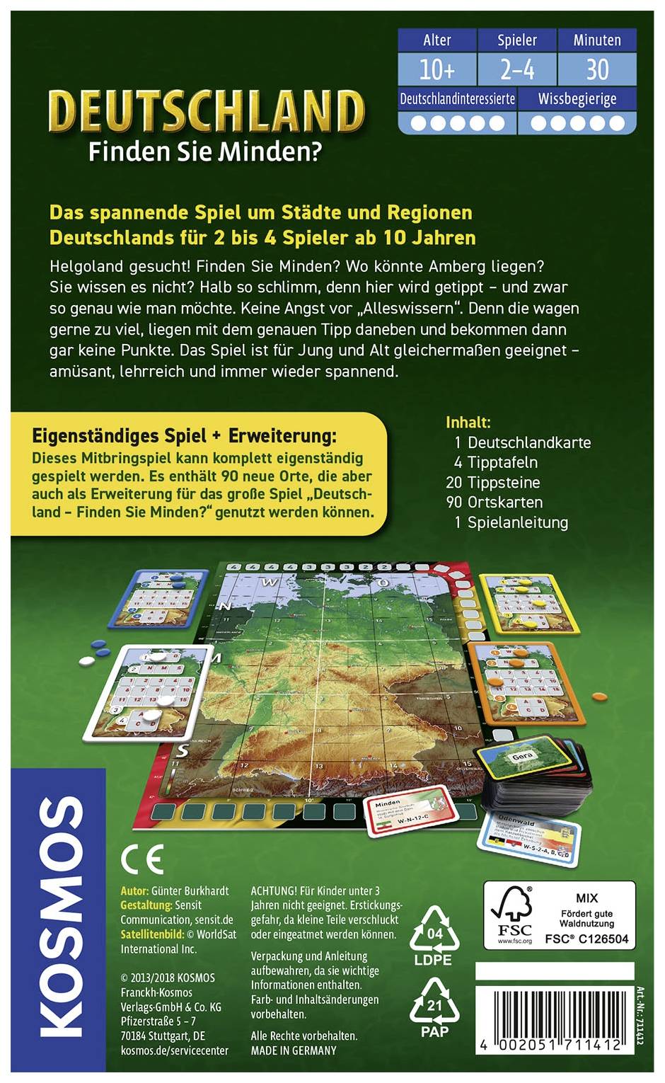 Kosmos Deutschland - Finden Sie Minden?