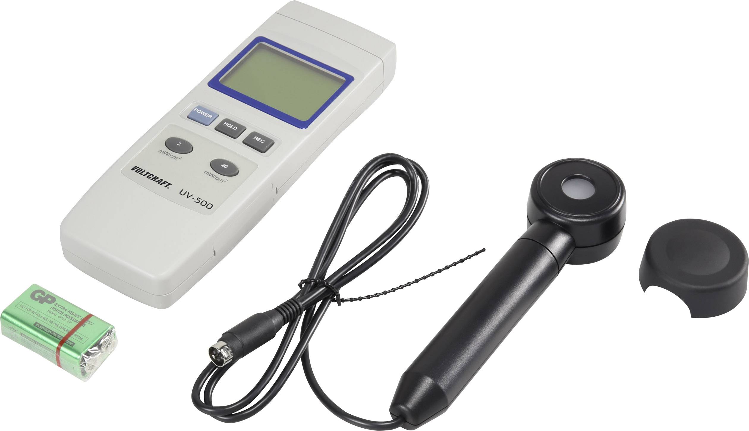 VOLTCRAFT VC-8330305 UV-500 UV-Messgerät 0.002 - 19.99 mW/cm²