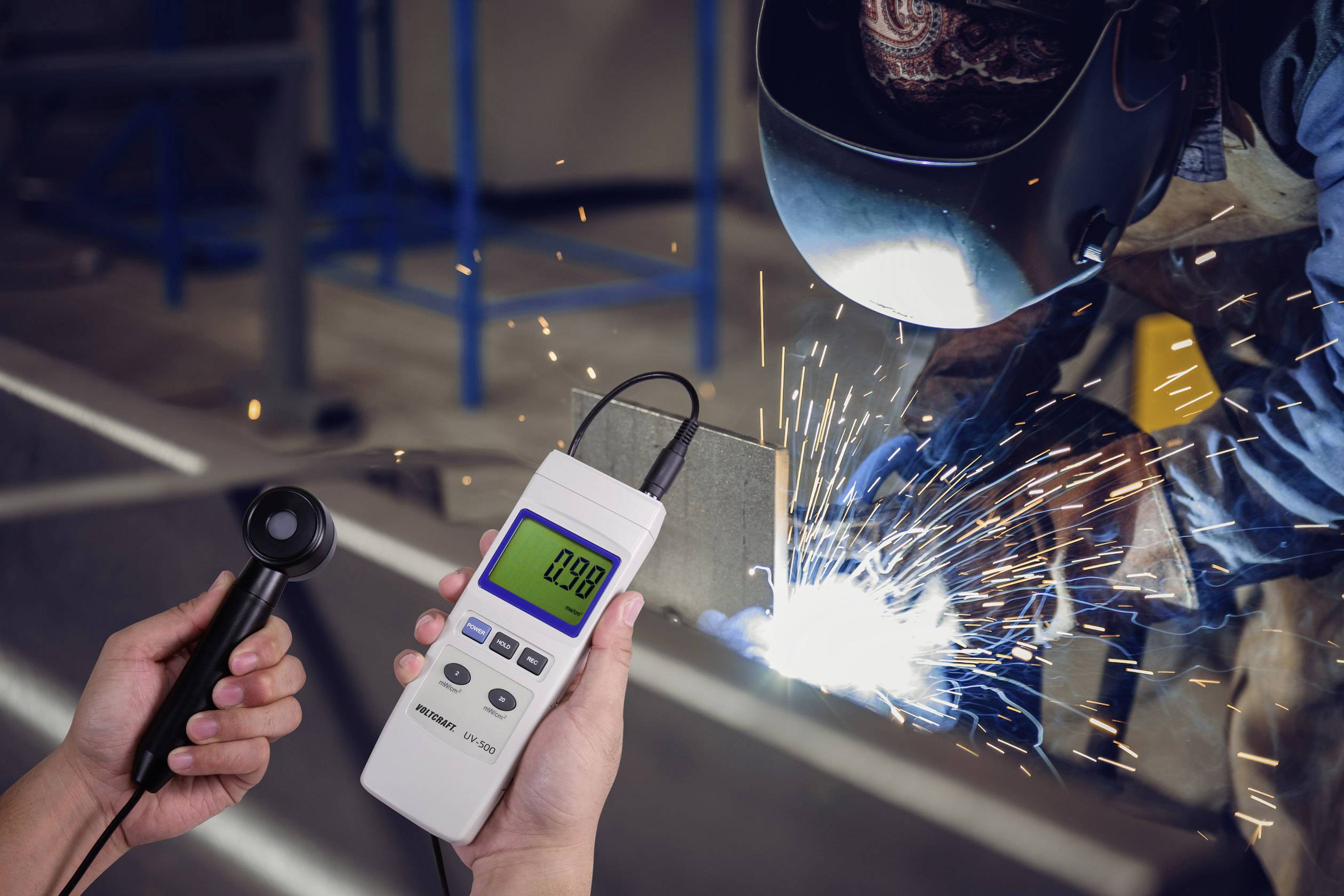 VOLTCRAFT VC-8330305 UV-500 UV-Messgerät 0.002 - 19.99 mW/cm²