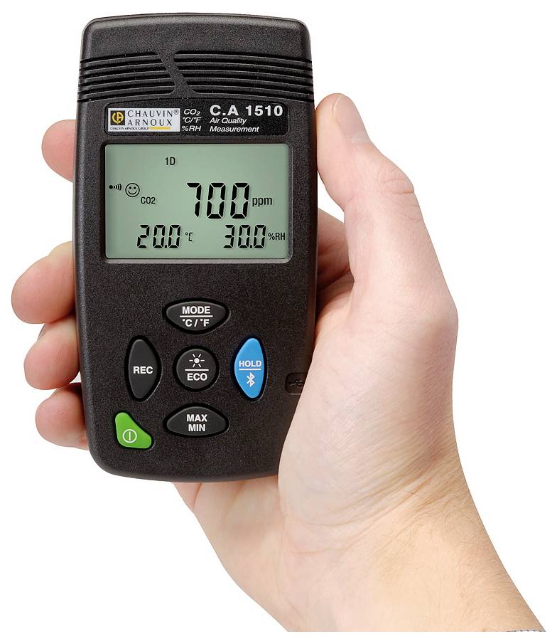 Chauvin Arnoux C.A 1510schwarz Kohlendioxid-Messgerät 0 - 5000 ppm mit Datenloggerfunktion