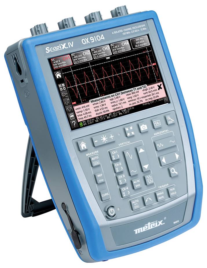Metrix OX 9104 Digital-Oszilloskop 100MHz 4-Kanal 2.5 GSa/s 100 kpts 12 Bit Digital-Speicher (DSO), Handgerät