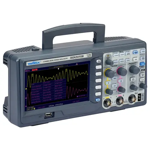 Metrix DOX 2070B Digital-Oszilloskop 70MHz 2-Kanal 500 MSa/s 2 Mpts 8 Bit Digital-Speicher (DSO) 1St. Metrix DOX 2070B Digital-Oszilloskop 70MHz 2-Kanal 500 MSa/s 2 Mpts 8 Bit Digital-Speicher (DSO) 1St.