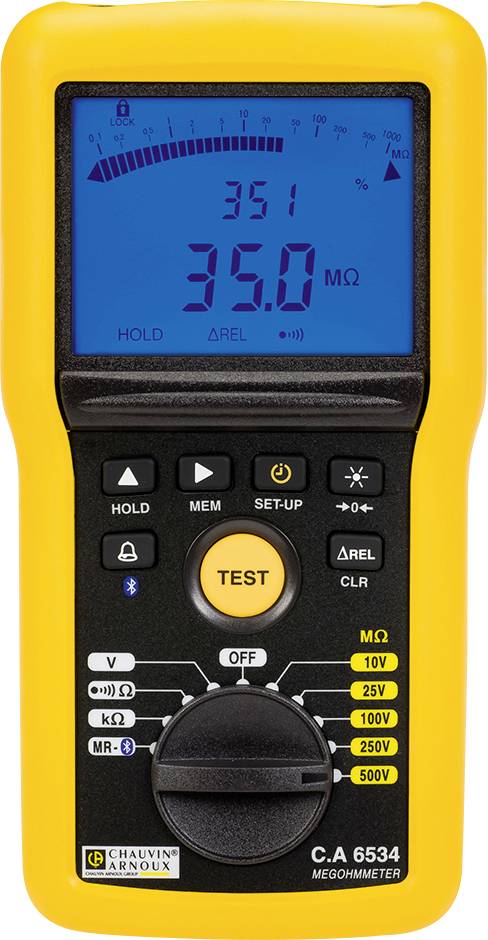 Chauvin Arnoux C.A 6534 Isolationsmessgerät 10 V, 25 V, 100 V, 250 V, 500V 50 GΩ