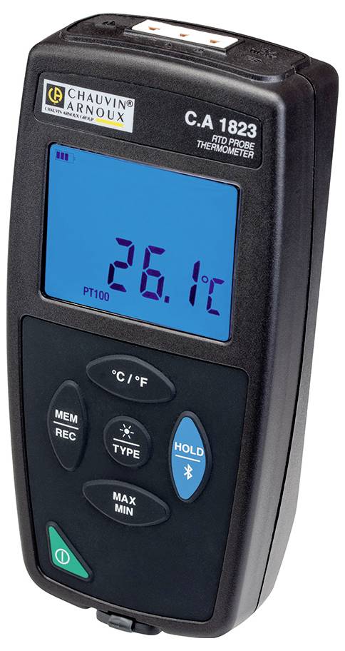 Chauvin Arnoux C.A 1823 Temperatur-Messgerät -100 - 400°C Fühler-Typ Pt100, Pt1000 Datenlogger-Funktion