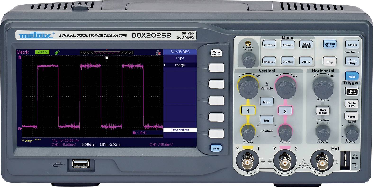 Metrix DOX 2025B Digital-Oszilloskop 20MHz 2-Kanal 500 MSa/s 32 kpts 8 Bit Digital-Speicher (DSO) 1St.
