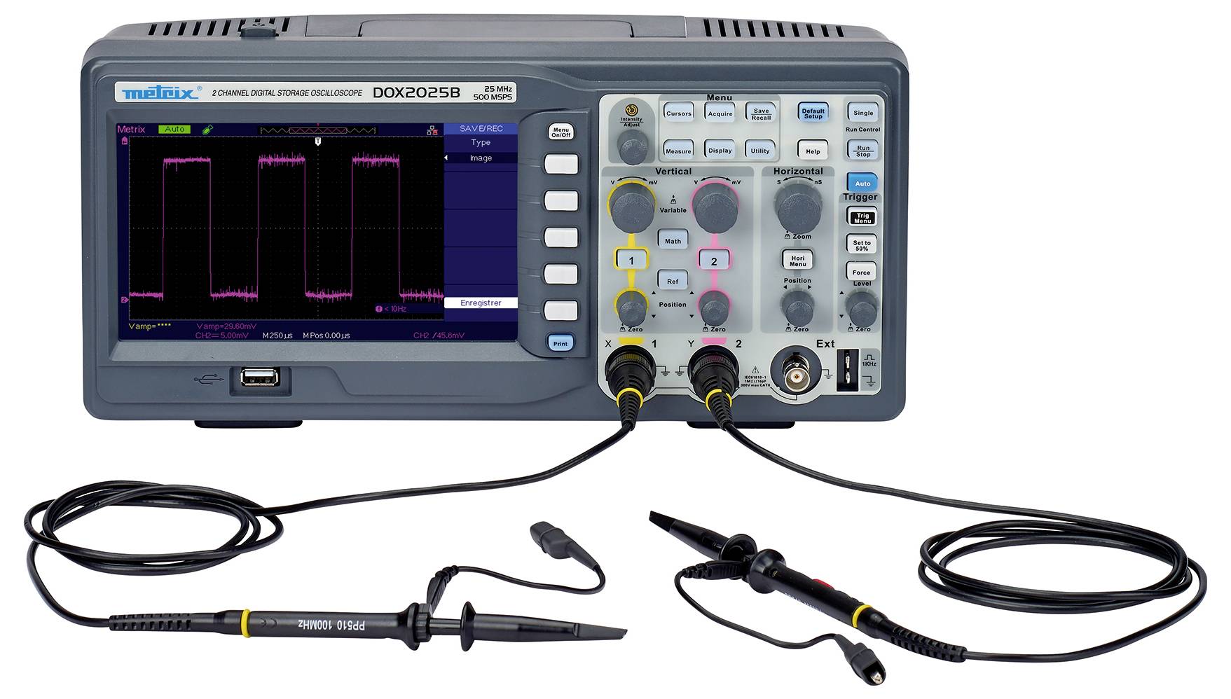 Metrix DOX 2025B Digital-Oszilloskop 20MHz 2-Kanal 500 MSa/s 32 kpts 8 Bit Digital-Speicher (DSO) 1St.