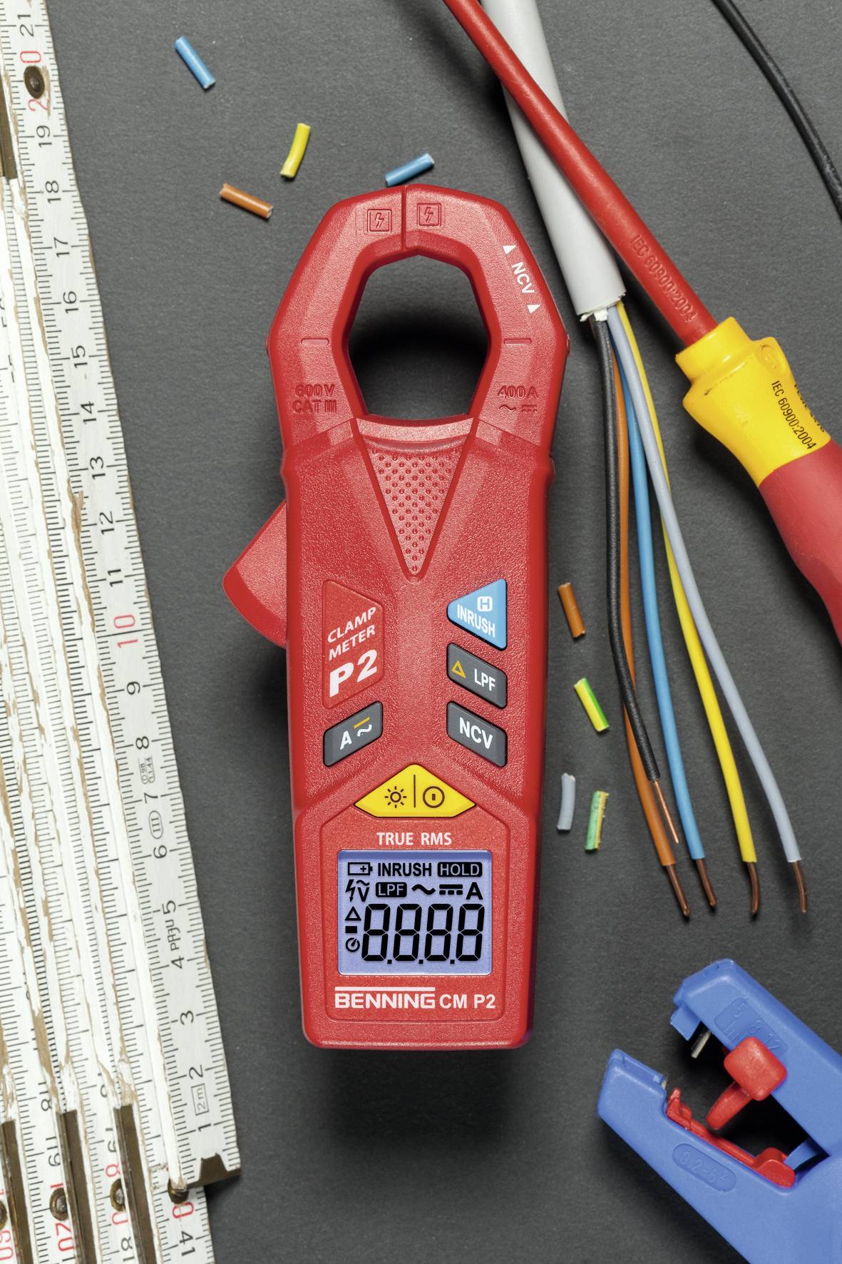 Benning CM P2 Stromzange digital CAT III 600V Anzeige (Counts): 4200