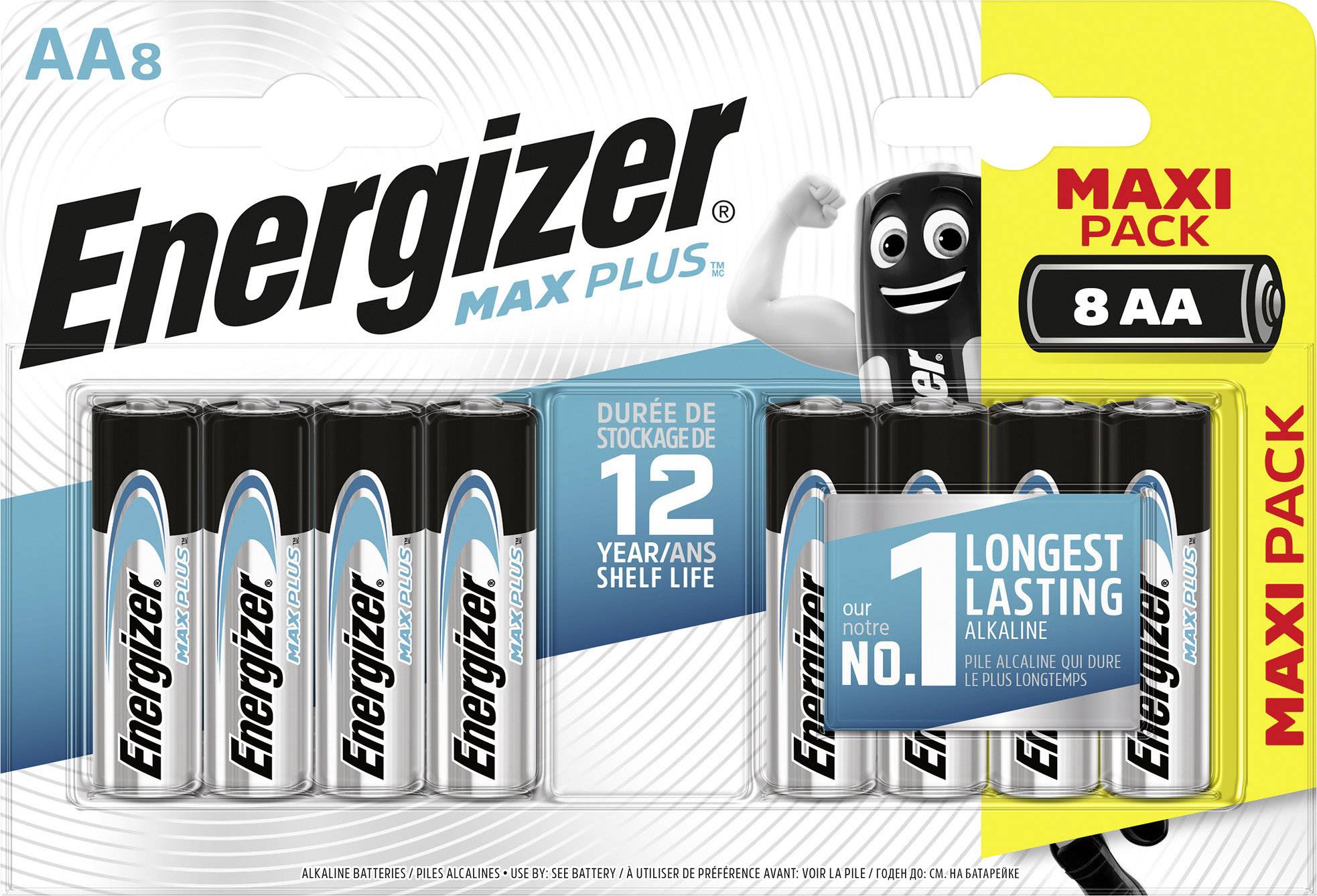 Energizer Max Plus Mignon (AA)-Batterie Alkali-Mangan 1.5V 8St.