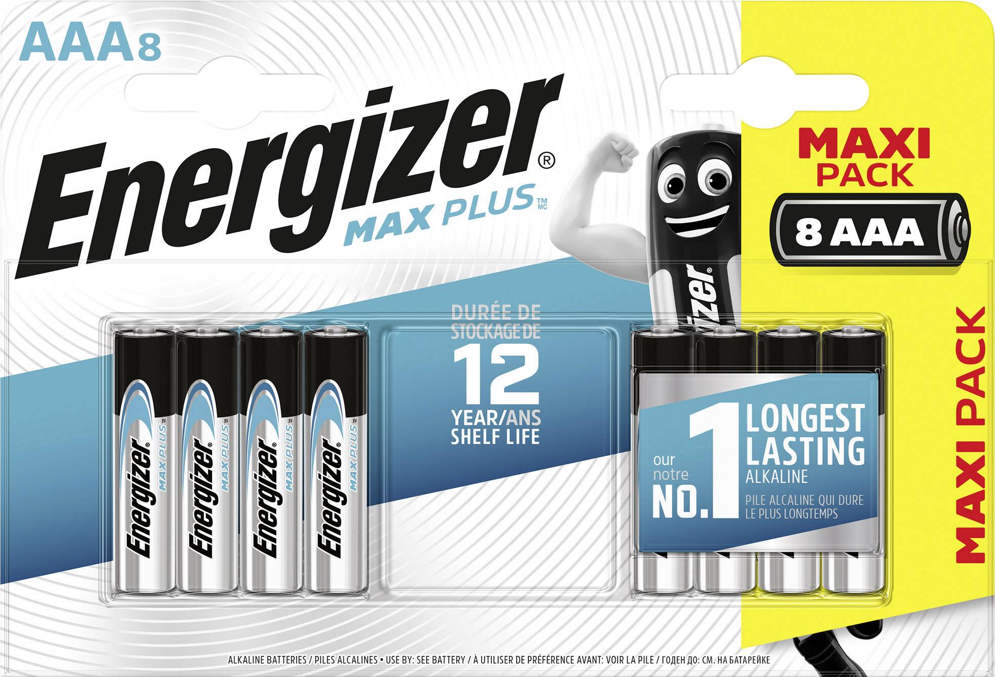 Energizer Max Plus Micro (AAA)-Batterie Alkali-Mangan 1.5V 8St.