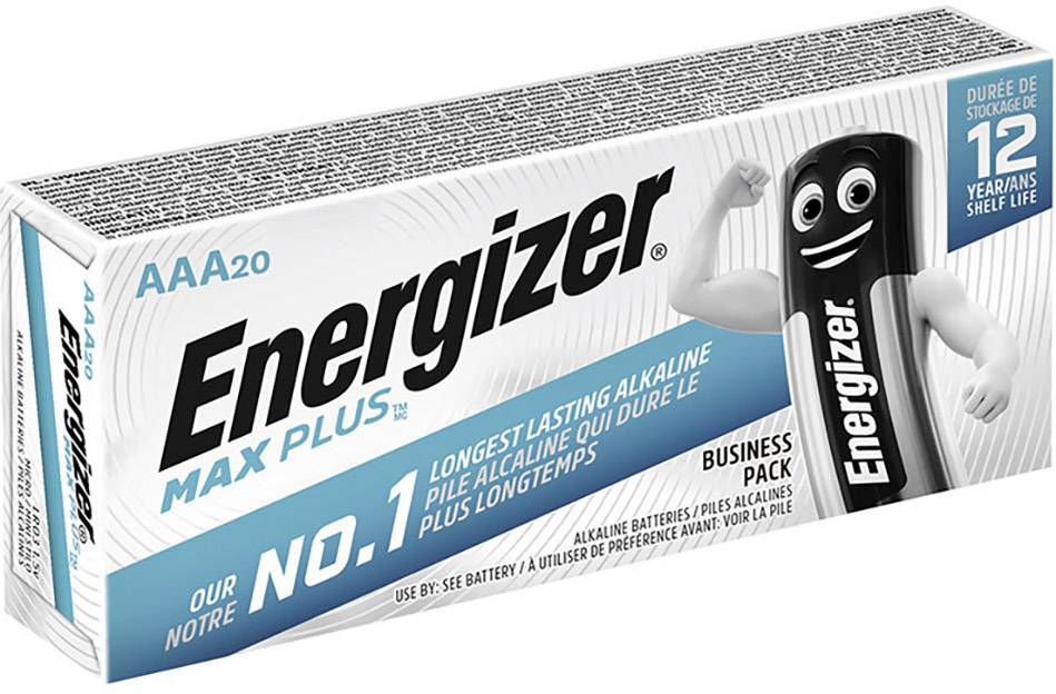 Energizer Max Plus Industrial Micro (AAA)-Batterie Alkali-Mangan 1.5V 20St.