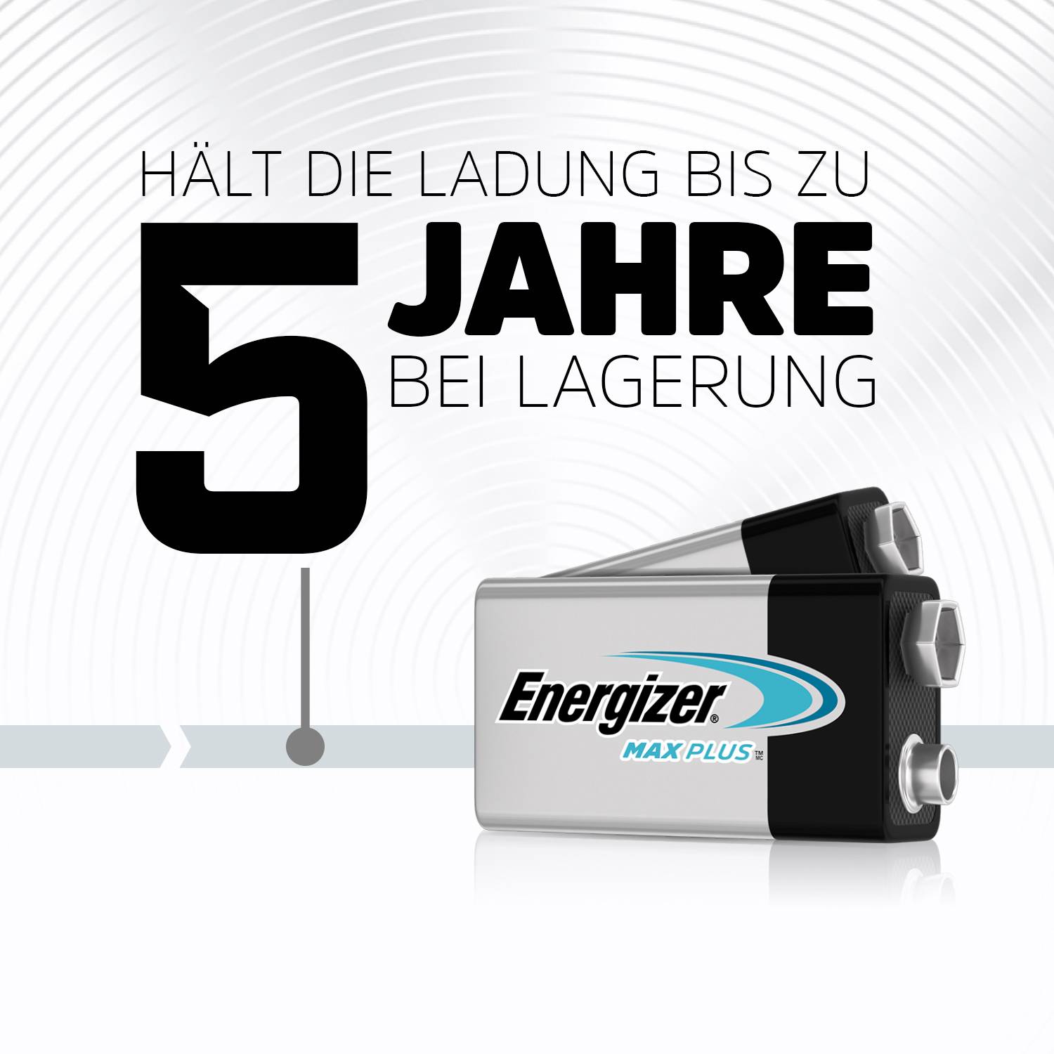 Energizer Max Plus Industrial 9V Block-Batterie Alkali-Mangan 9V 20St.
