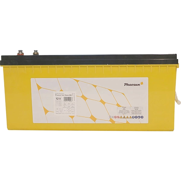 Phaesun Sun-Store 250 340090 Solarakku 12V 254Ah Blei-Vlies (AGM) (B x H x T) 522 x 240 x 224mm M8-Schraubanschluss Phaesun Sun-Store 250 340090 Solarakku 12V 254Ah Blei-Vlies (AGM) (B x H x T) 522 x 240 x 224mm M8-Schraubanschluss