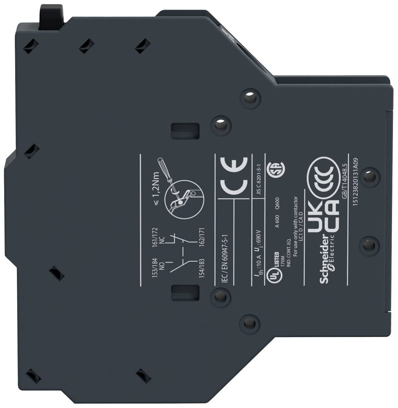 Schneider Electric LAD8N11 Hilfsschalterblock 1 Schließer, 1 Öffner 1St.
