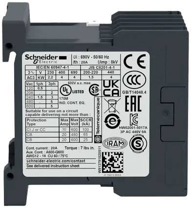 Schneider Electric LC1K0910P7 Schütz 1 Schließer 1 St.