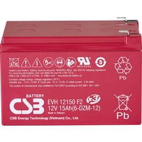 CSB Battery EVH 12150 EVH12150X3 Bleiakku 12V 15Ah Blei-Vlies (AGM) (B x H x T) 151 x 102 x 98mm Flachstecker 6.35mm Zyklenfest CSB Battery EVH 12150 EVH12150X3 Bleiakku 12V 15Ah Blei-Vlies (AGM) (B x H x T) 151 x 102 x 98mm Flachstecker 6.35mm Zyklenfest