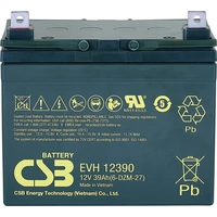 CSB Battery EVH 12390 EVH12390 Bleiakku 12V 39Ah Blei-Vlies (AGM) (B x H x T) 196 x 178 x 155mm M6-Schraubanschluss Zyklenfest CSB Battery EVH 12390 EVH12390 Bleiakku 12V 39Ah Blei-Vlies (AGM) (B x H x T) 196 x 178 x 155mm M6-Schraubanschluss Zyklenfest