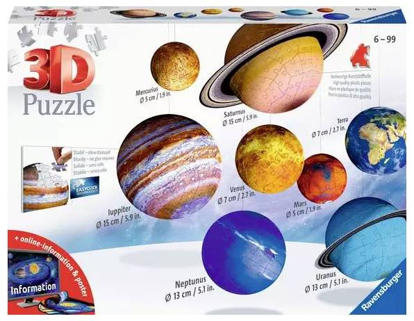 Ravensburger 3D Puzzle - Planetensystem 11668 Planetensystem 3D Puzzle 1St.