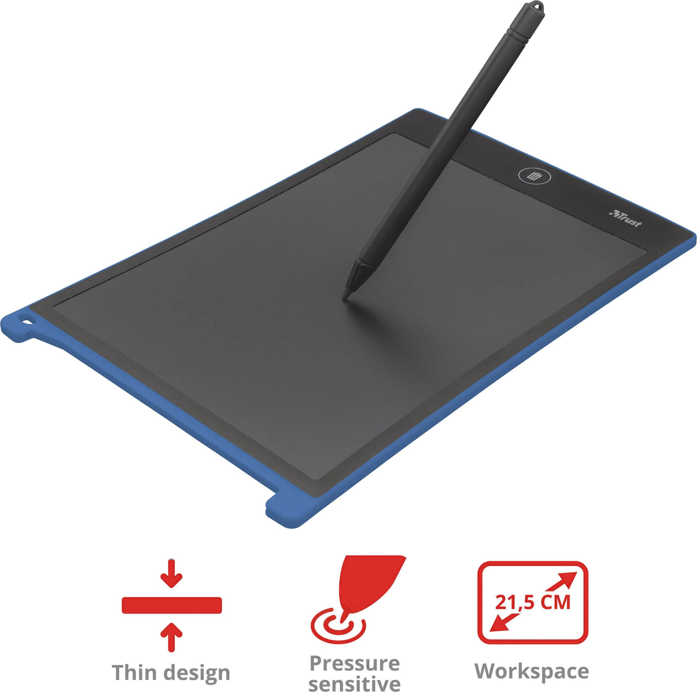 Trust Wizz Digital Writing Pad Digitales Notizbuch Schwarz, Blau