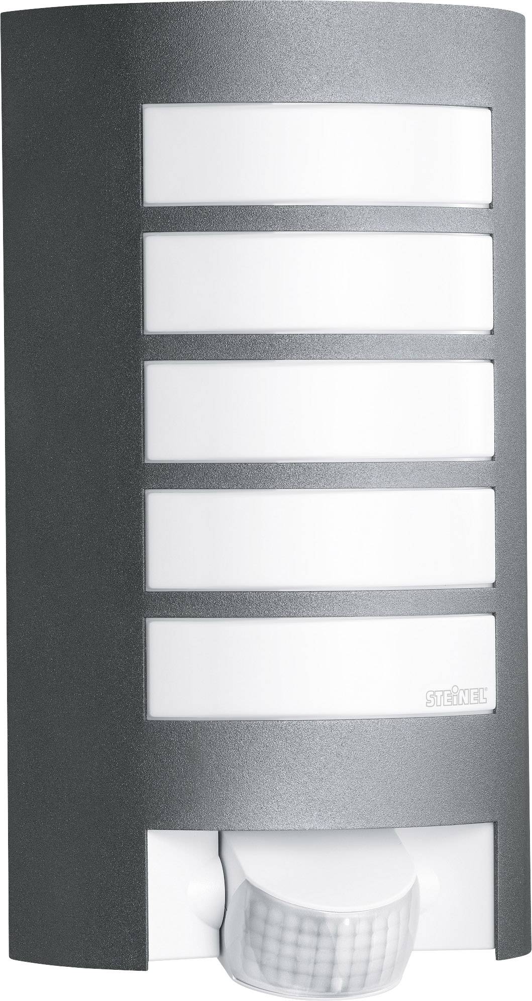 Steinel L 12 S 657819 Außenwandleuchte mit Bewegungsmelder Energiesparlampe, LED E27 60W Anthrazit