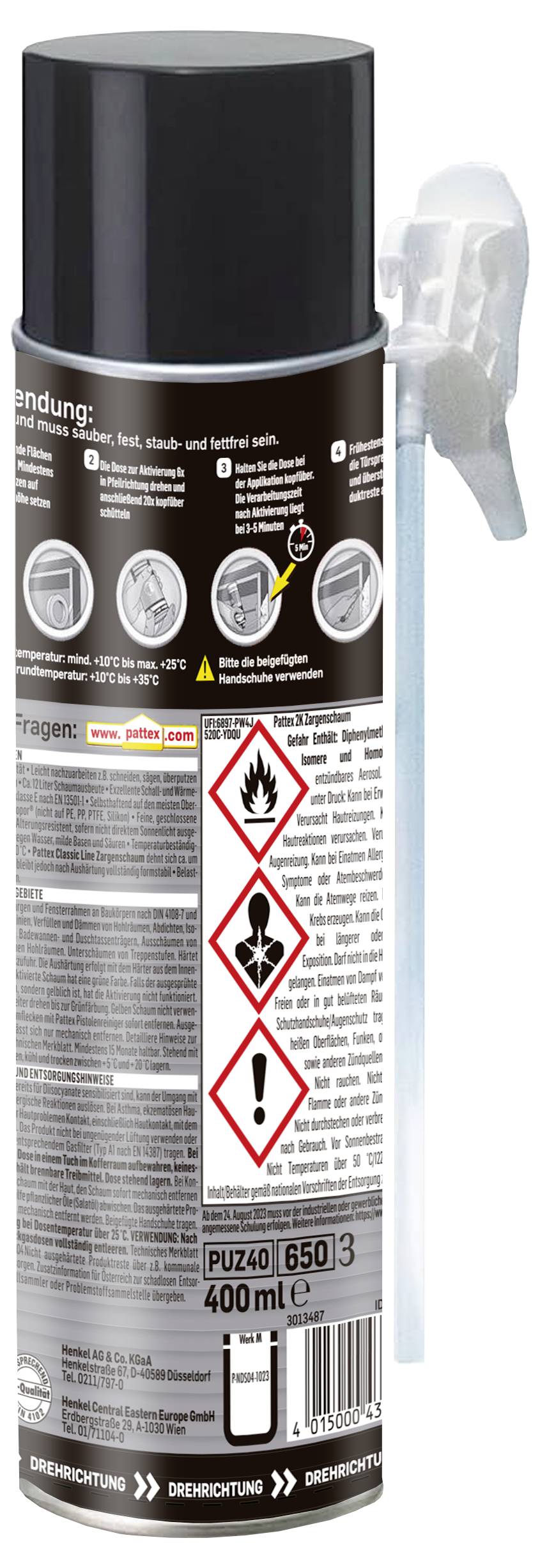 Pattex Classic Line PU-Schaum PUZ40 400 ml