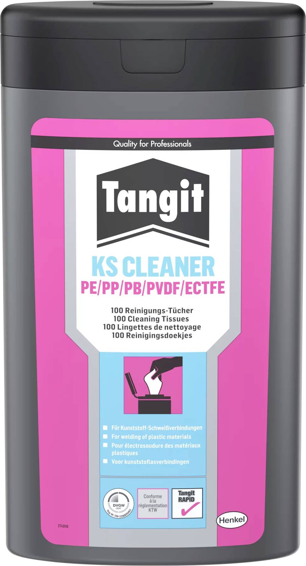 Tangit TT8 Reinigungstücher PE/PP, Box, weiß, 100Stk. 100 St.