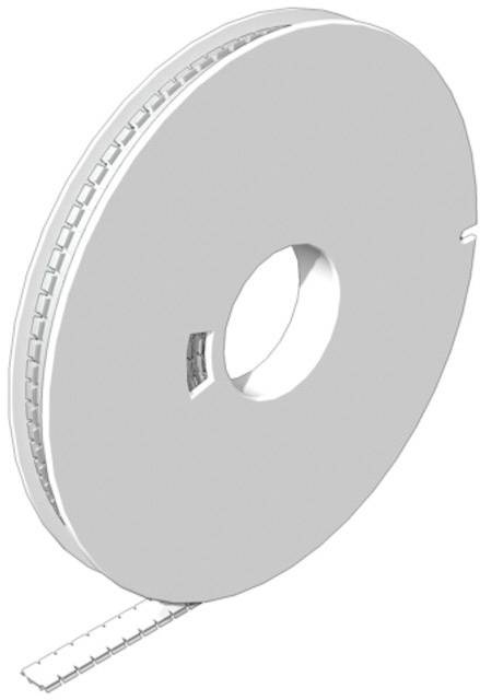 Rolle mit weißen Plastikstreifen; abstraktes Design, rein dekorativer Zweck.