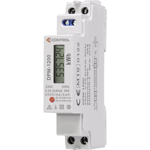 Compteur de coûts d'énergie C-Control DPM-1200 CC-5017509 Ecran éclairé 1 pc(s)
