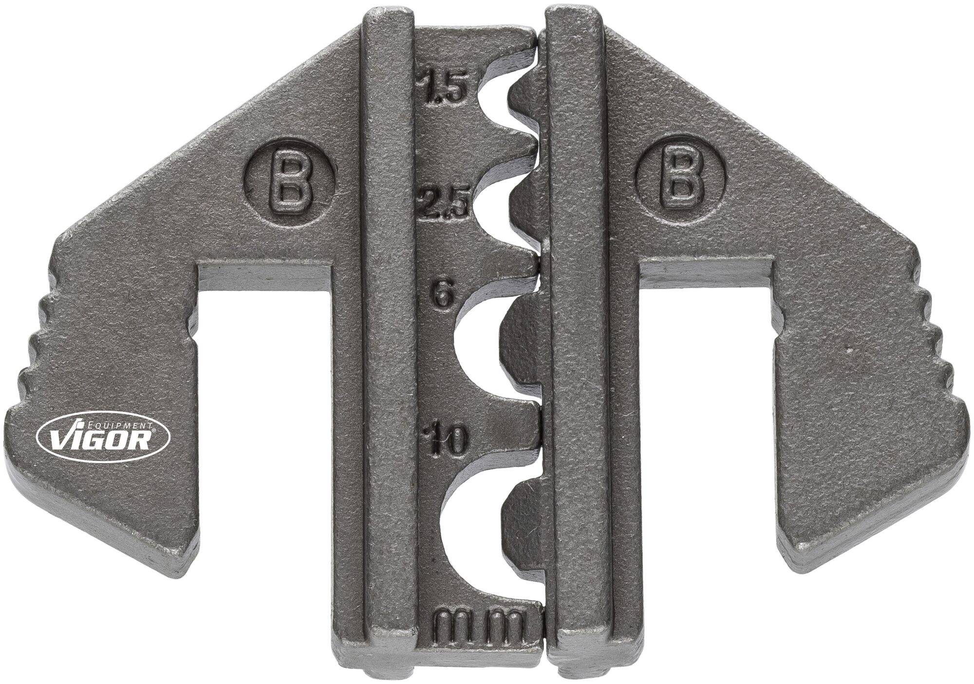 Vigor V2499-B Crimpeinsatz Unisolierte, geschlossene Kabelschuhe 1.5 bis 10mm²