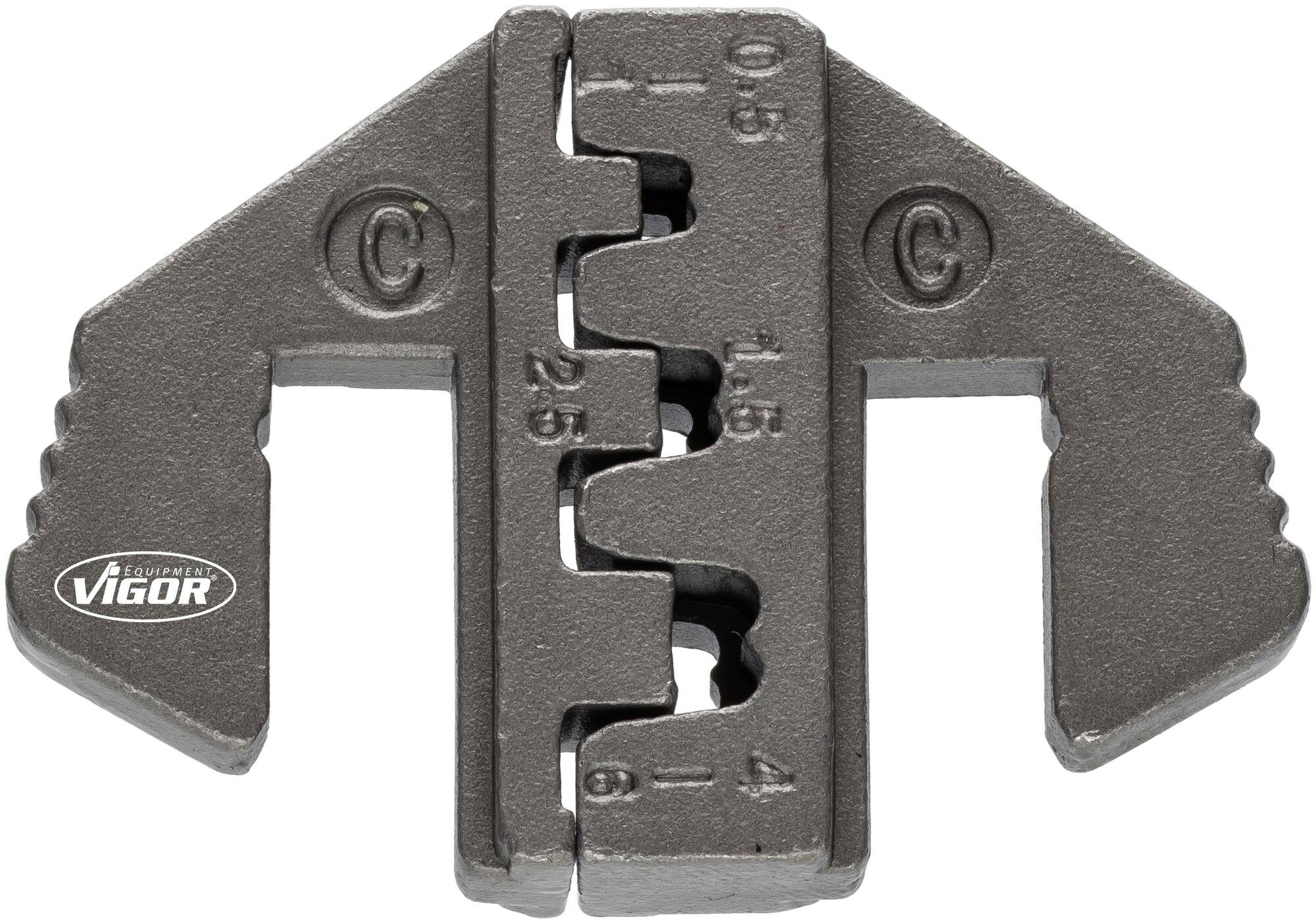 Vigor V2499-C Crimpeinsatz Unisolierte Kabelschuhe 0.5 bis 6 mm²
