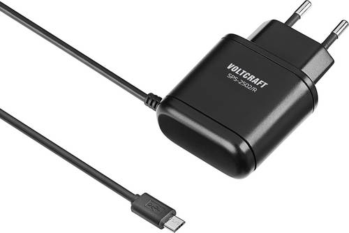VOLTCRAFT SPS-2502/R Steckernetzteil, Festspannung 15 W 1x Micro-USB Schwarz Innenbereich Raspberry