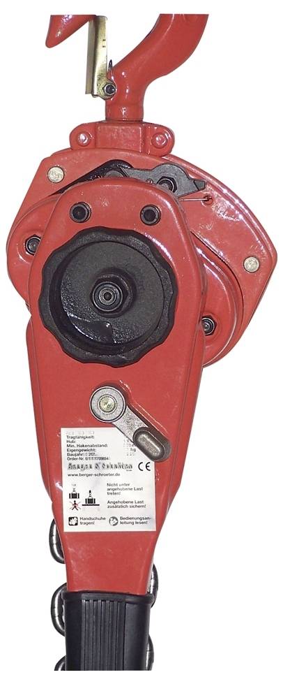 Berger & Schröter 60589 Doppelratschen-Kettenzug Tragfähigkeit (ohne Umlenkrolle) 1000kg