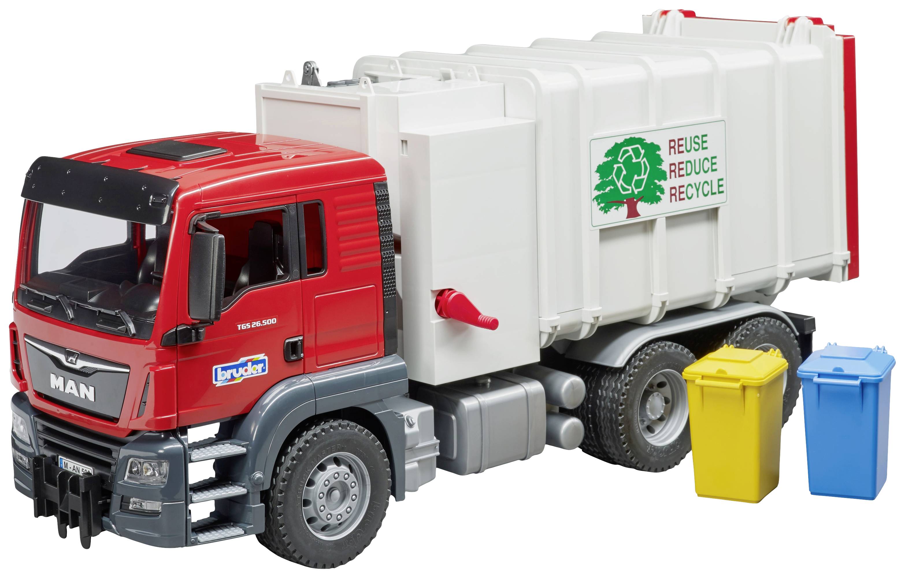 Bruder MAN TGS Seitenlader Müll-LKW Fertigmodell Nutzfahrzeug Modell