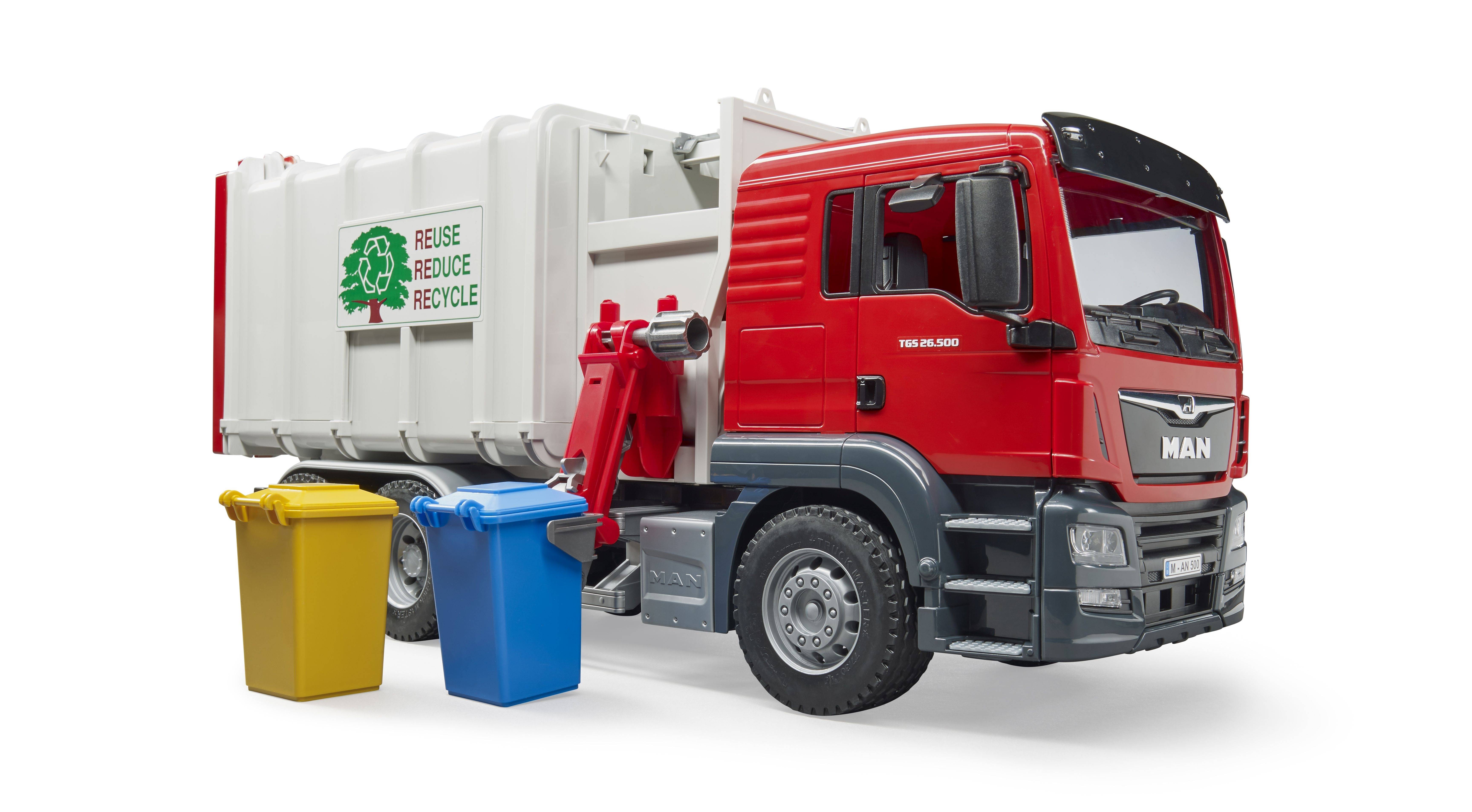 Bruder MAN TGS Seitenlader Müll-LKW Fertigmodell Nutzfahrzeug Modell