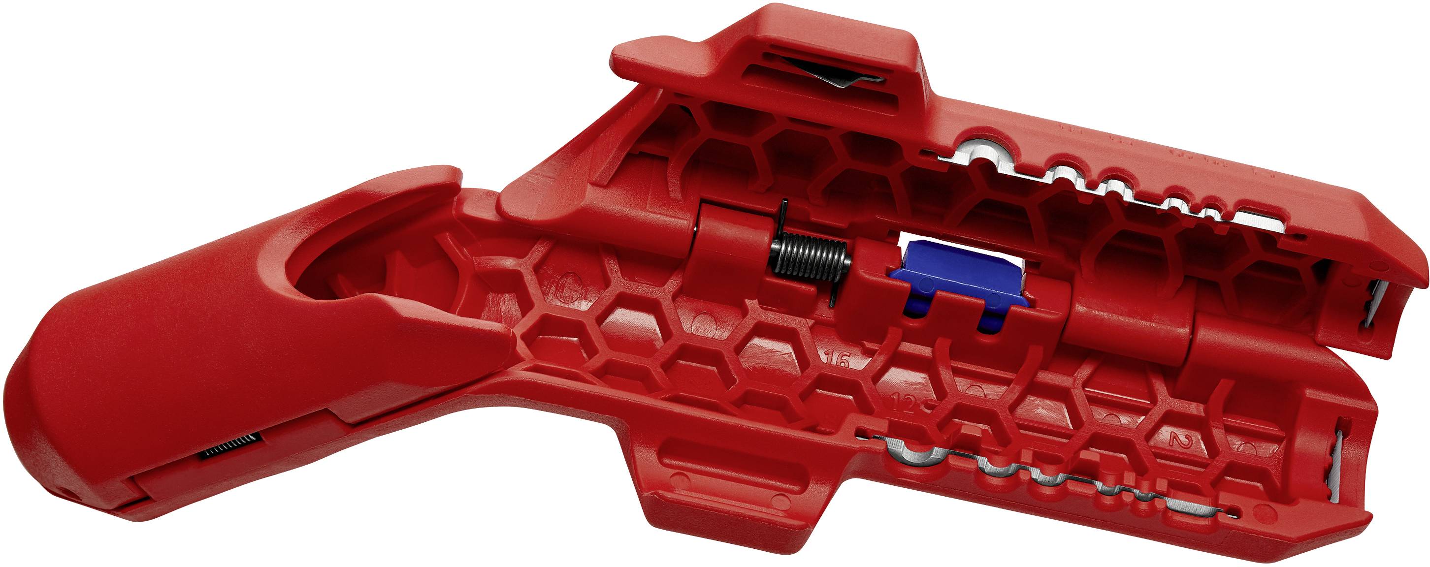 Knipex 16 95 02 SB ErgoStrip Kabelentmanteler Geeignet für Rundkabel, Feuchtraumkabel, Datenkabel, Koaxialkabel 4.8 bis 13mm 0.2