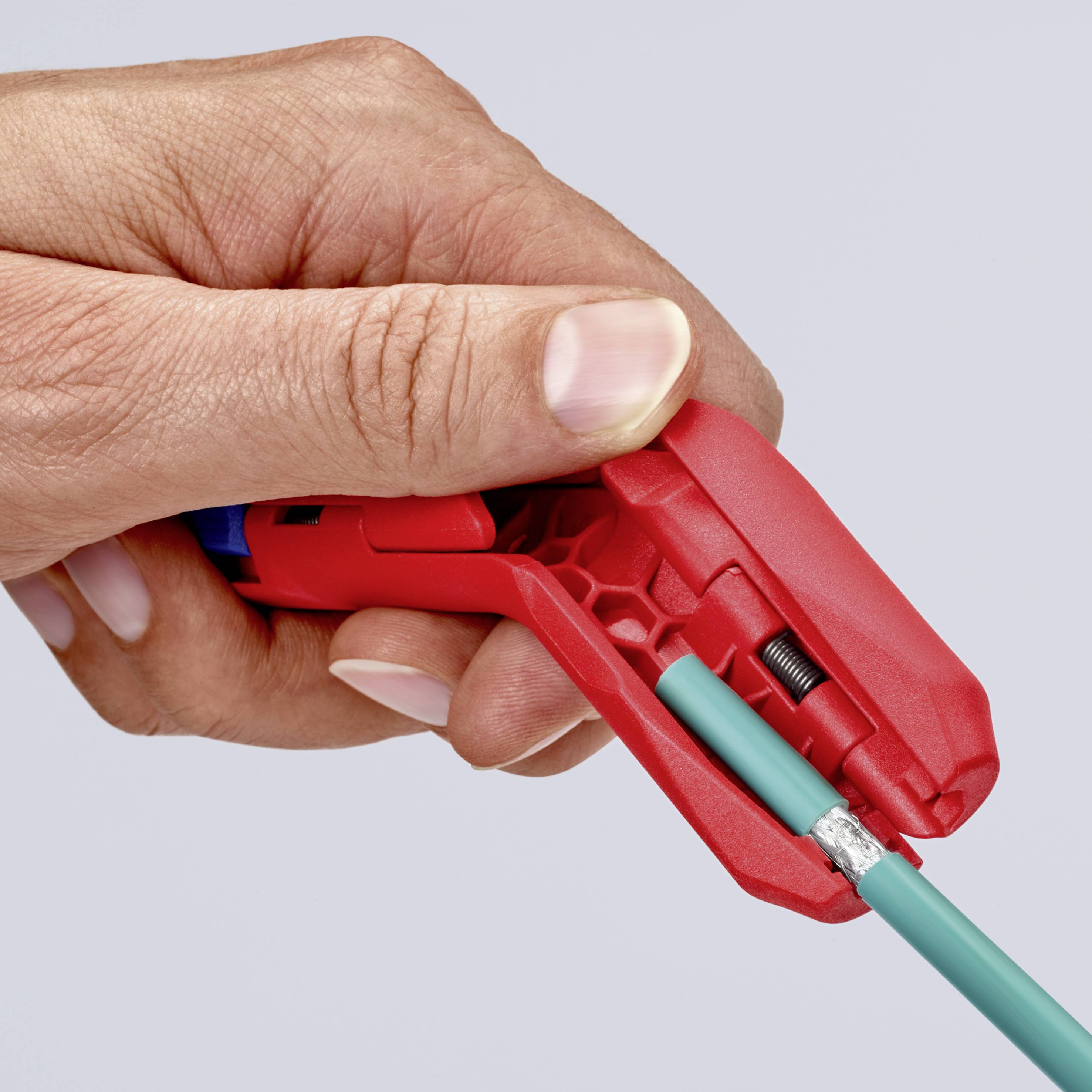 Knipex 16 95 02 SB ErgoStrip Kabelentmanteler Geeignet für Rundkabel, Feuchtraumkabel, Datenkabel, Koaxialkabel 4.8 bis 13mm 0.2