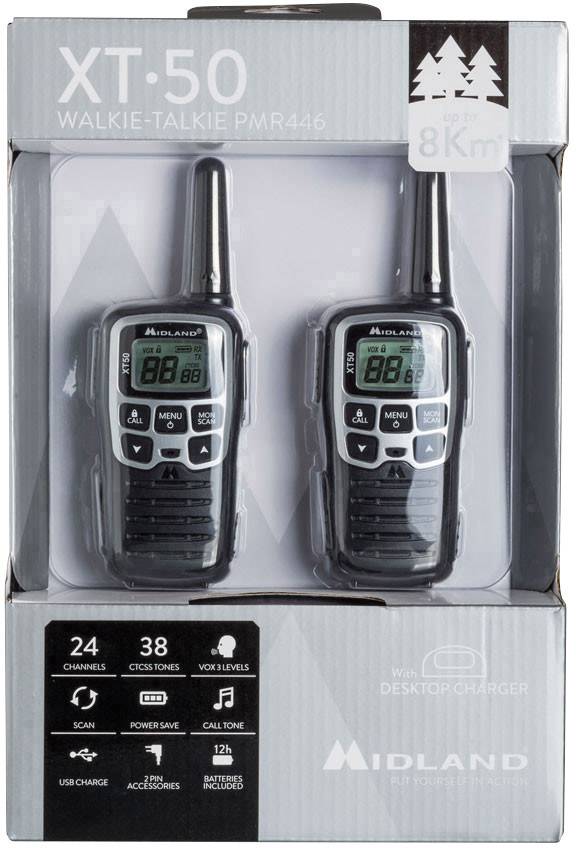 Midland XT50 C1178 PMR-Handfunkgerät 2er Set