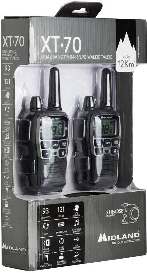 Midland C1180 XT70 PMR/LPD-Handfunkgerät 2er Set