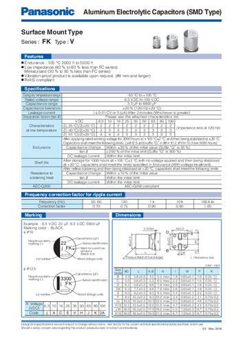 Panasonic EEEFKE101XAP Elektrolyt-Kondensator SMD 100 µF 25V 20% (Ø) 6.30mm 1 St. Tape cut