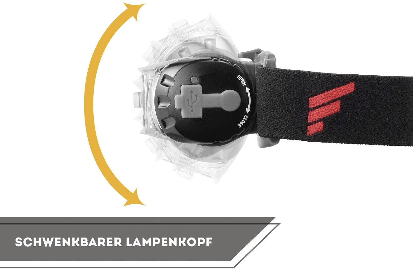 Favour Focoslide H1117 LED Stirnlampe akkubetrieben 200lm 30h 270FAHEADH1117