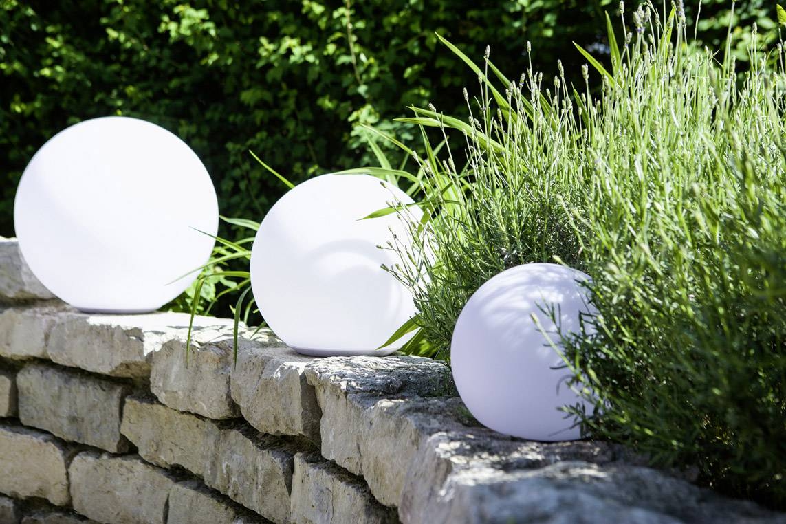 Telefunken Solar-Gartenleuchte Ball Connectivity T90230 Kugel LED 9.6W RGBW Weiß