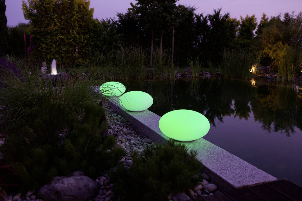 Telefunken Solar-Gartenleuchte Oval Connectivity T90231 Oval LED 9.6W RGBW Weiß