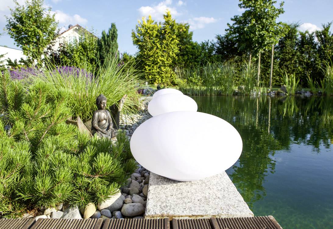 Telefunken Solar-Gartenleuchte Oval Connectivity T90231 Oval LED 9.6W RGBW Weiß