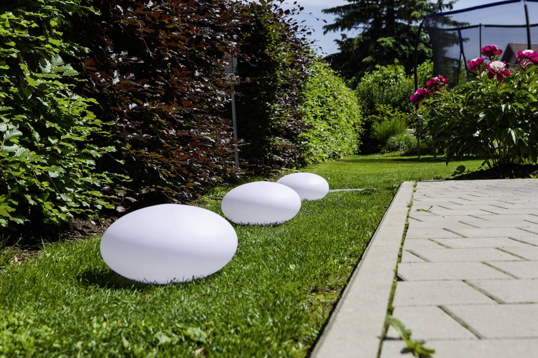 Telefunken Solar-Gartenleuchte Oval Connectivity T90231 Oval LED 9.6W RGBW Weiß