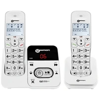 Geemarc AMPLIDECT 295-2 Schnurloses Seniorentelefon Anrufbeantworter Beleuchtetes Display Weiß Geemarc AMPLIDECT 295-2 Schnurloses Seniorentelefon Anrufbeantworter Beleuchtetes Display Weiß
