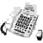Geemarc Pack SERENTIES Schnurgebundenes Seniorentelefon Fallband-Sensor Beleuchtetes Display Weiß