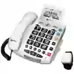 Geemarc Pack SERENTIES Schnurgebundenes Seniorentelefon Fallband-Sensor Beleuchtetes Display Weiß Geemarc Pack SERENTIES Schnurgebundenes Seniorentelefon Fallband-Sensor Beleuchtetes Display Weiß