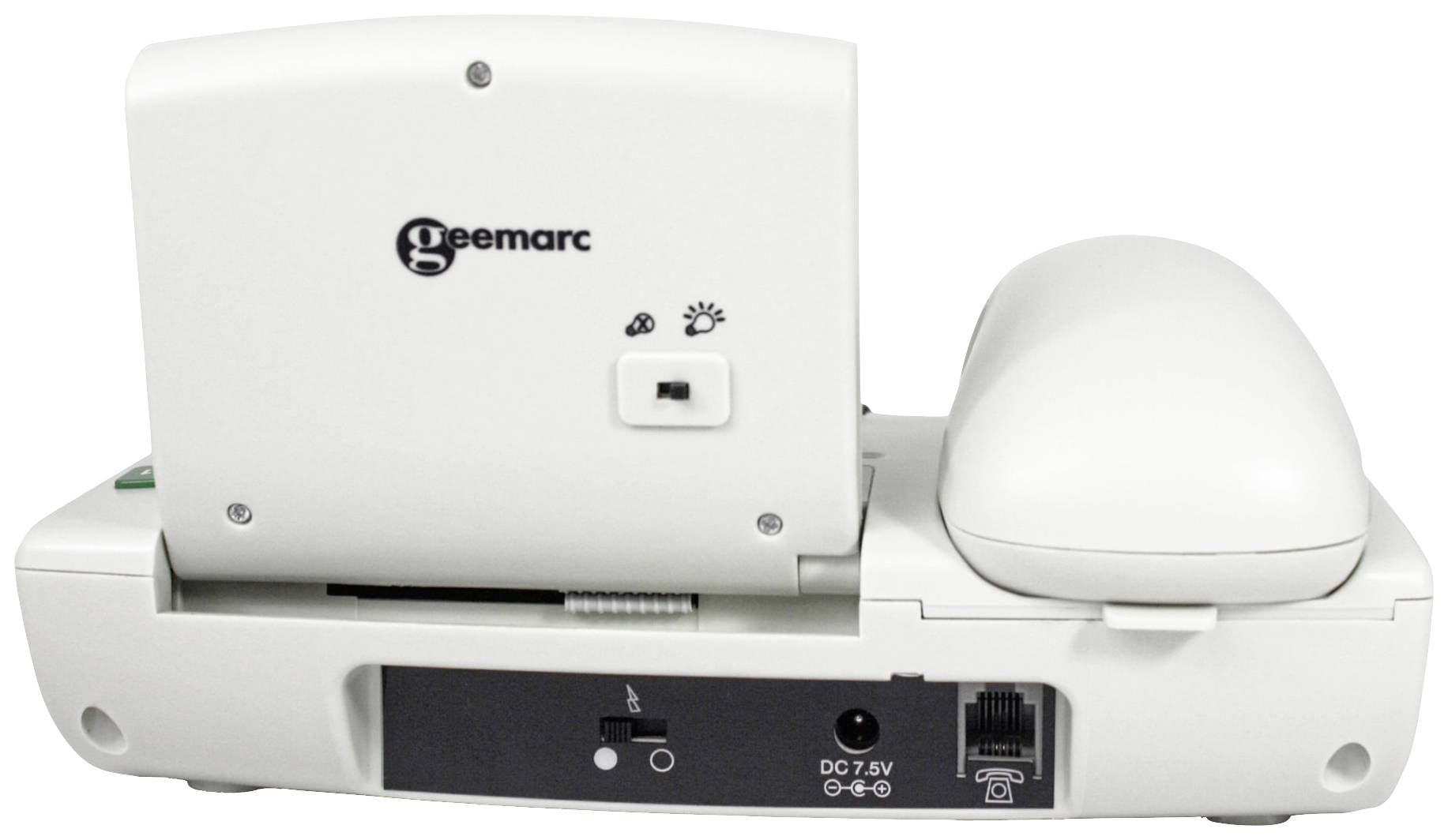 Geemarc Pack SERENTIES Schnurgebundenes Seniorentelefon Fallband-Sensor Beleuchtetes Display Weiß