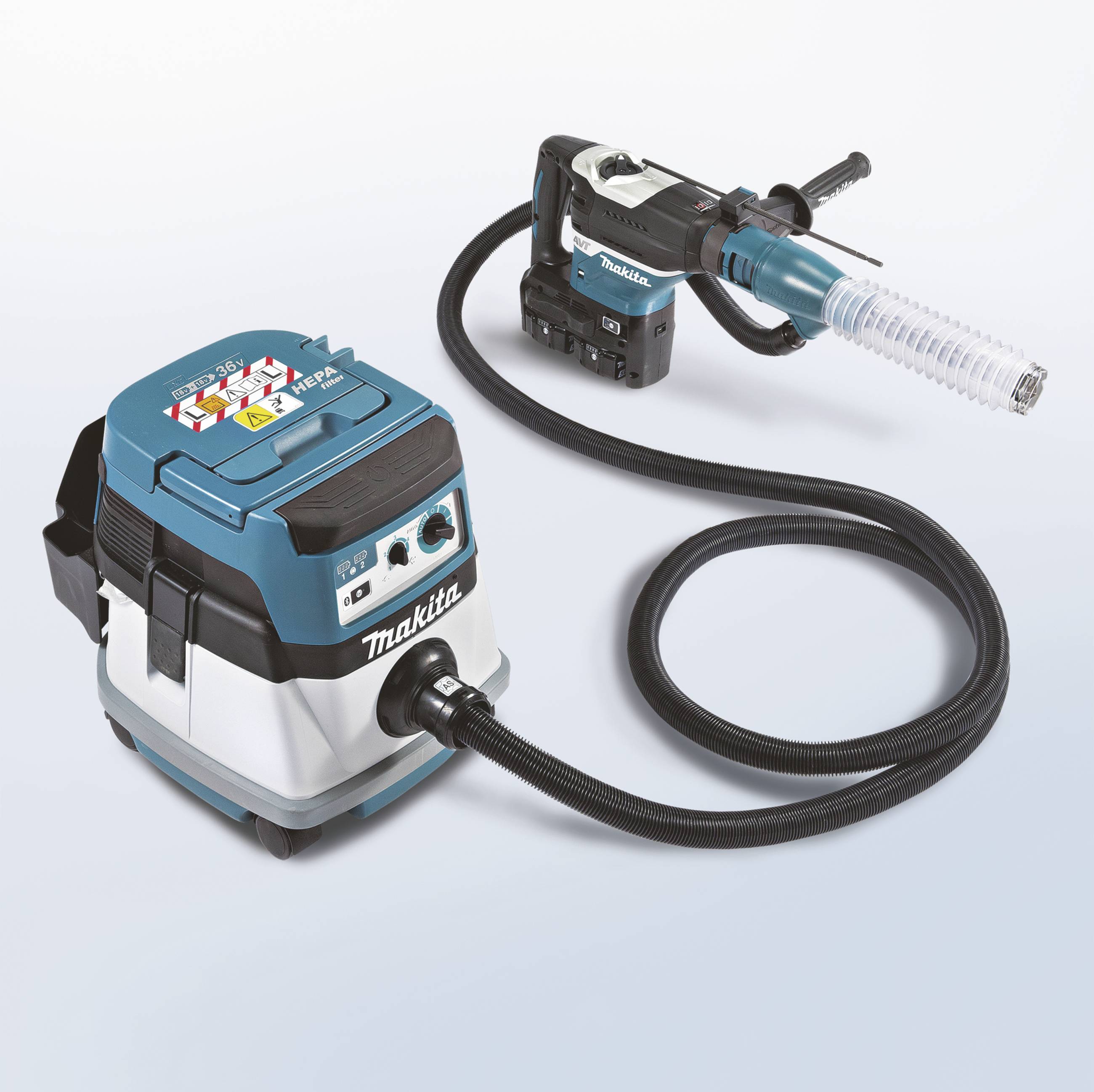Makita SDS-Max-Akku-Kombihammer 18 V Li-Ion ohne Akku, inkl. Koffer