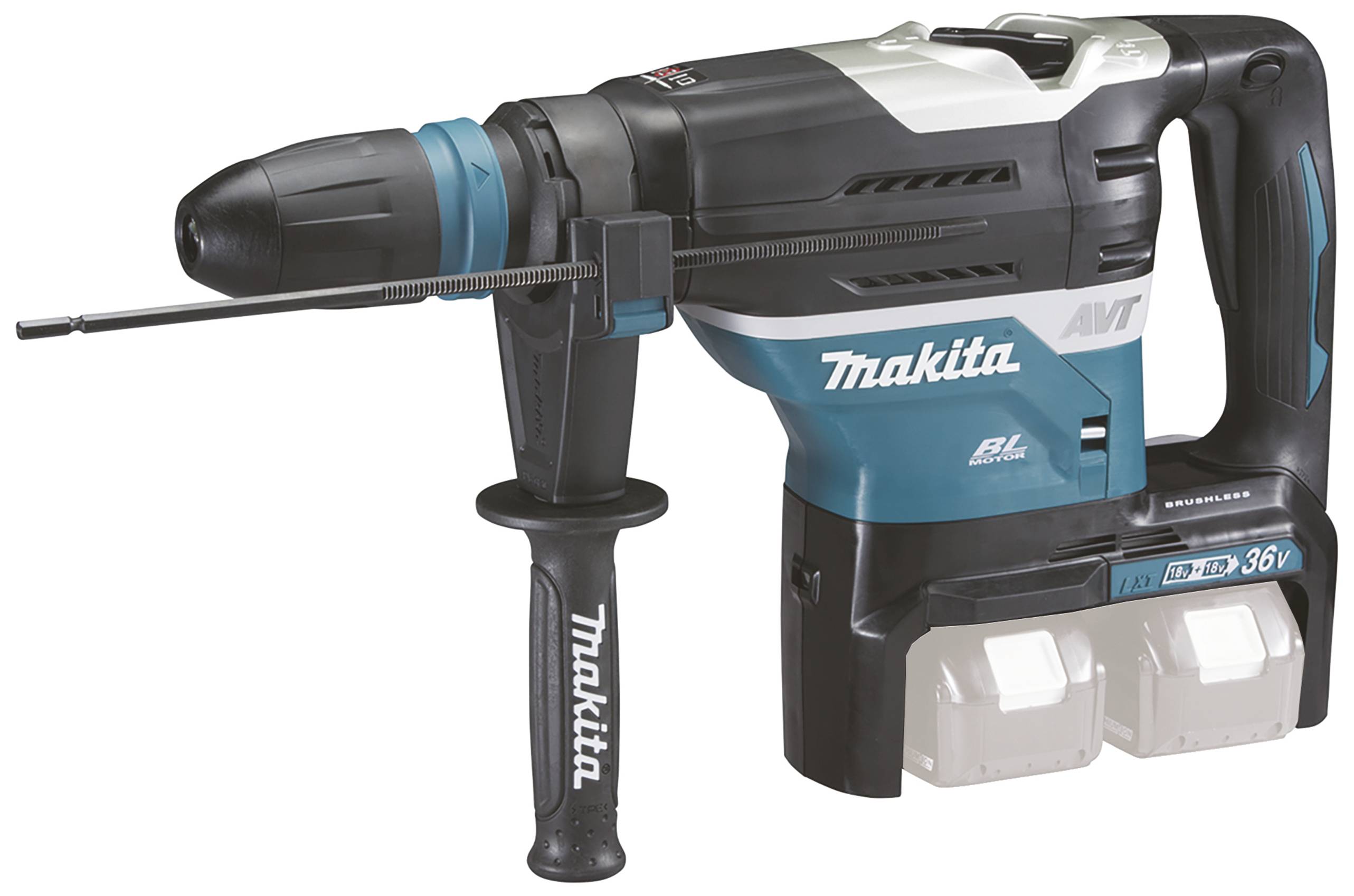 Makita SDS-Max-Akku-Kombihammer 18 V Li-Ion ohne Akku, inkl. Koffer