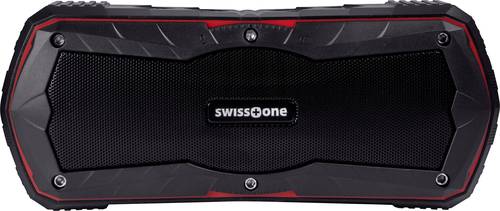 Swisstone BX 310 Bluetooth® Lautsprecher Freisprechfunktion Schwarz, Rot
